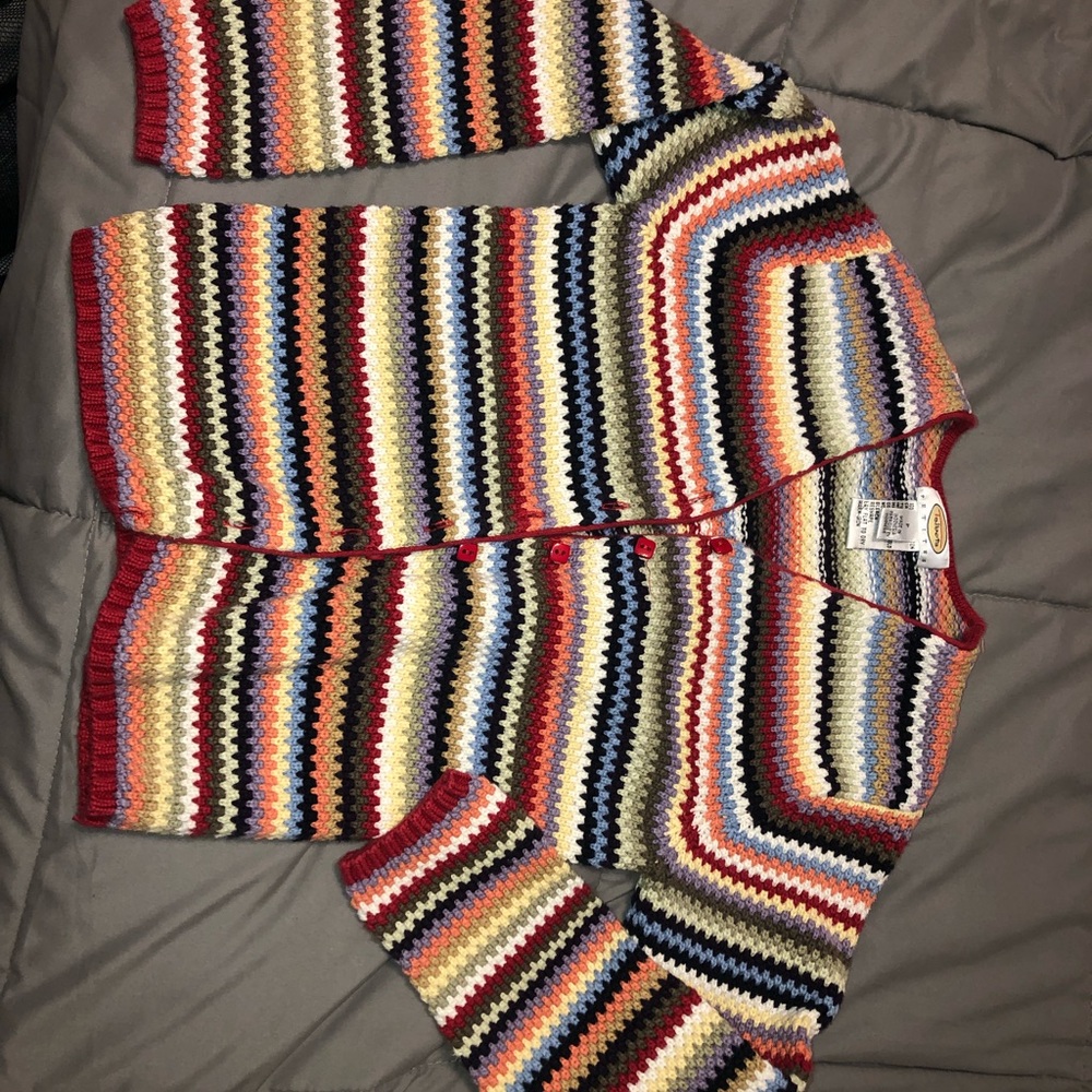 Talbots striped cardigan